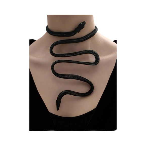 Goth 1 pc Metal Snake Design Blake Sexy Necklace - Picture 1 of 8